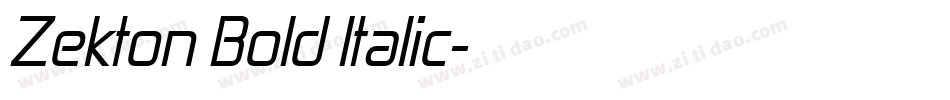 Zekton Bold Italic字体转换
